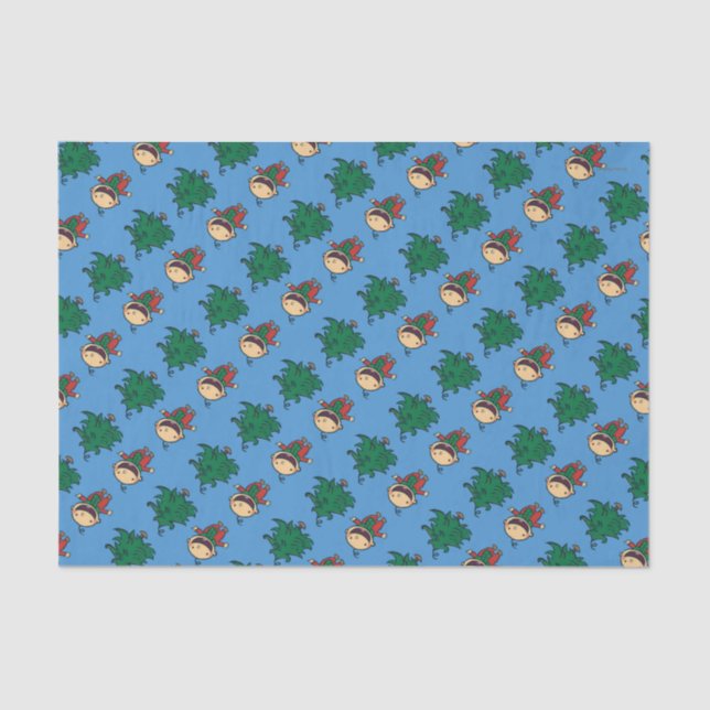 Baby Leslie Patricellis wählt einen Weihnachtsbaum Seidenpapier (Vorderseite)