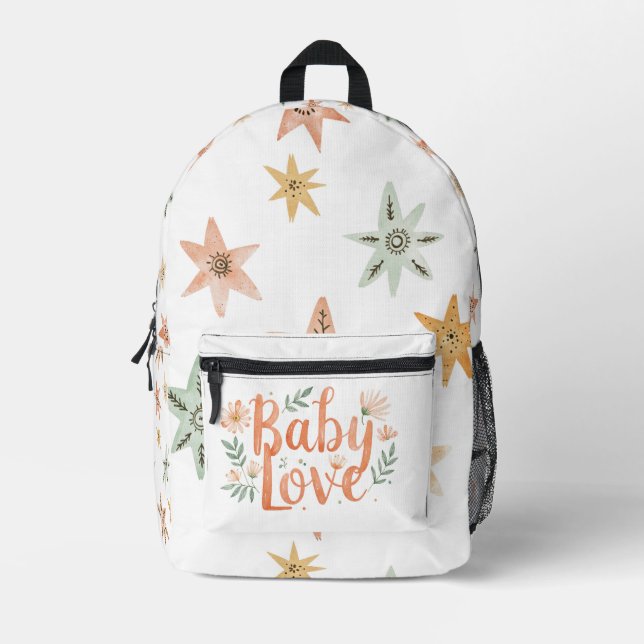 Baby Liebe boho Bedruckter Rucksack (Vorderseite)