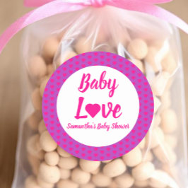 Baby Liebe Heart Baby Dusche Runder Aufkleber