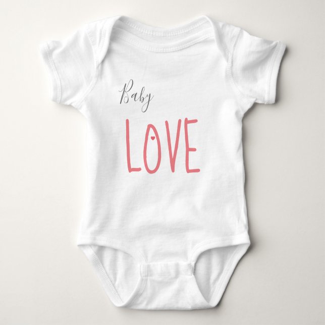 Baby Liebe Heart Baby Strampler (Vorderseite)