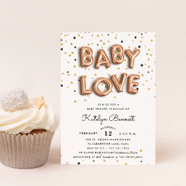 Baby-Liebe | Rose Gold Baby Dusche Einladung