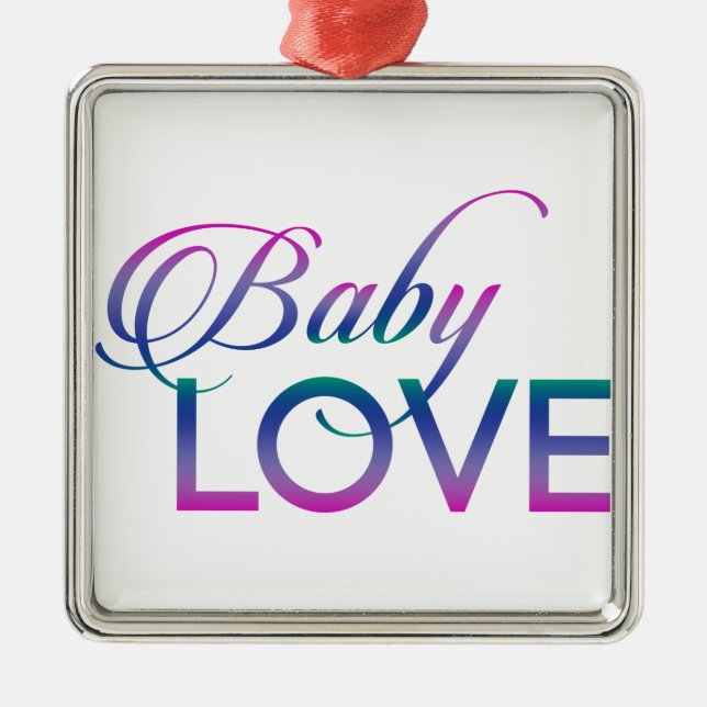 Baby-Liebe Silbernes Ornament (Vorne)