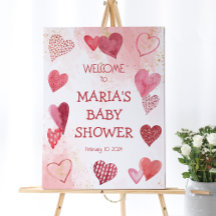 Baby Liebe Valentine Theme Babydusche Schild
