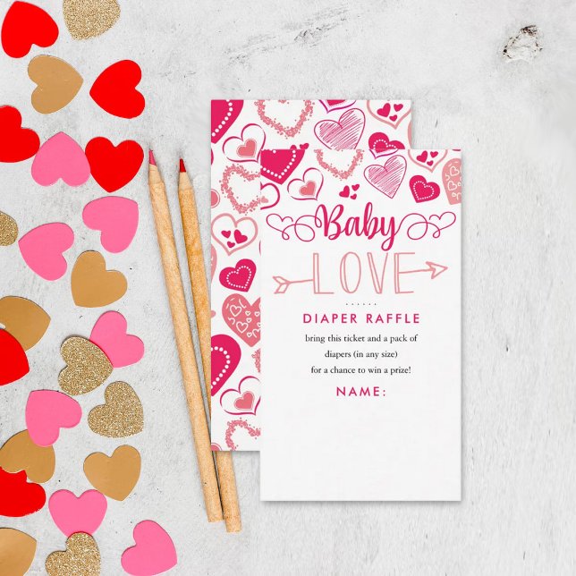 "Baby Liebe" Valentinstag Babydusche Begleitkarte (Von Creator hochgeladen)