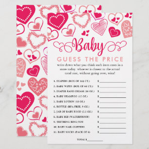 "Baby Liebe" Valentinstag Kinderdusche Preisspiel
