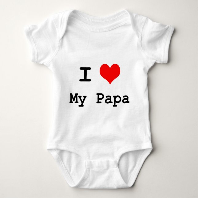 Baby-Lieben Papa! Baby Strampler (Vorderseite)