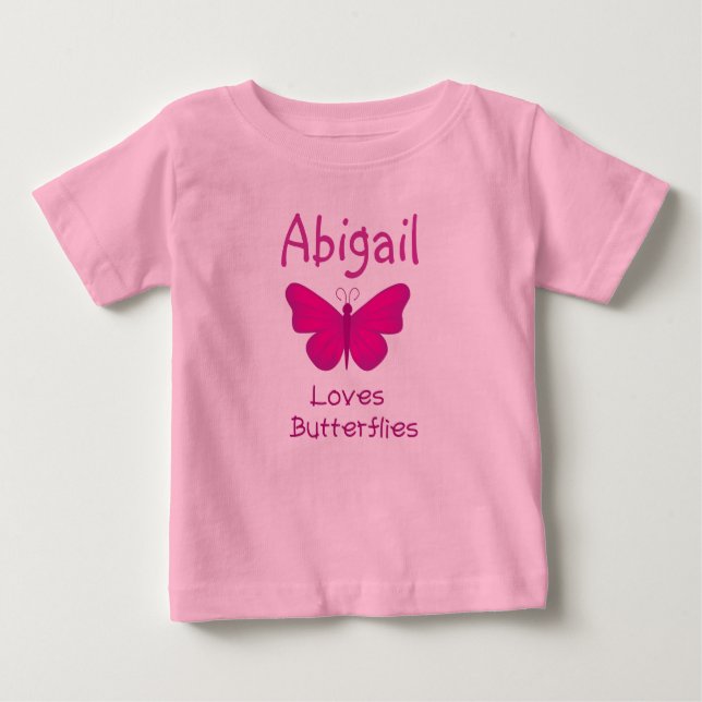 Baby Lieben Schmetterlinge! Baby T-shirt (Vorderseite)