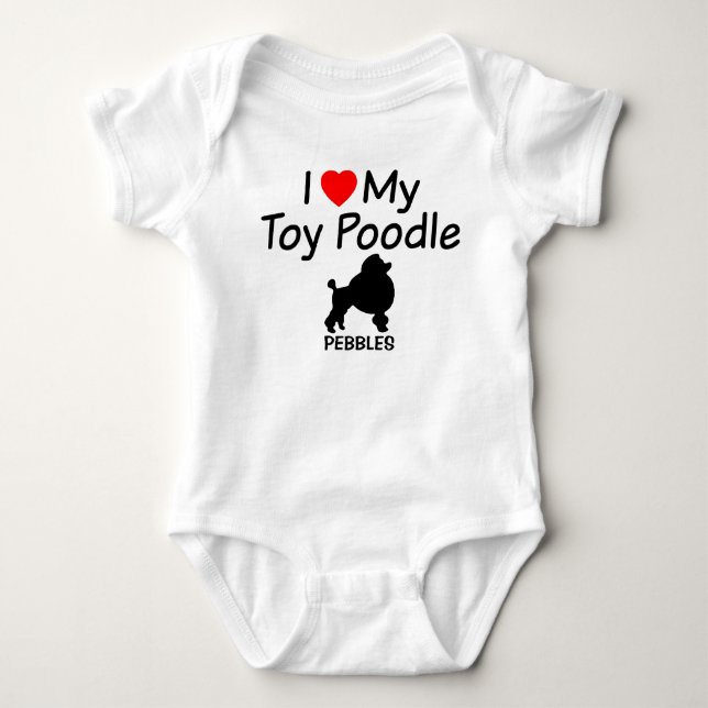 Baby Lieben Toy Poodle Dog Strampler (Vorderseite)