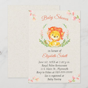 Baby Lion Baby Shower Einladung