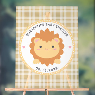 Baby Lion Cub Gender Neutral Baby Dusche Willkomme Acrylschild