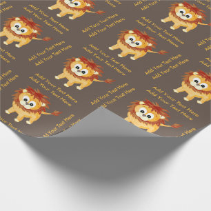 Baby Lion Cub Niedliche Kindergeburtskur Geschenkpapier