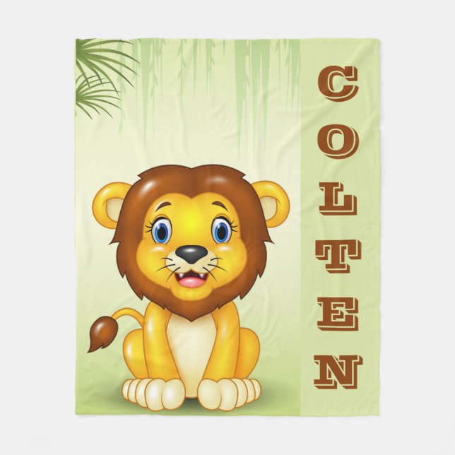 Baby Lion Fleece Blanket (Vorderseite)