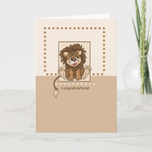 Baby Lion gratulations Card Karte