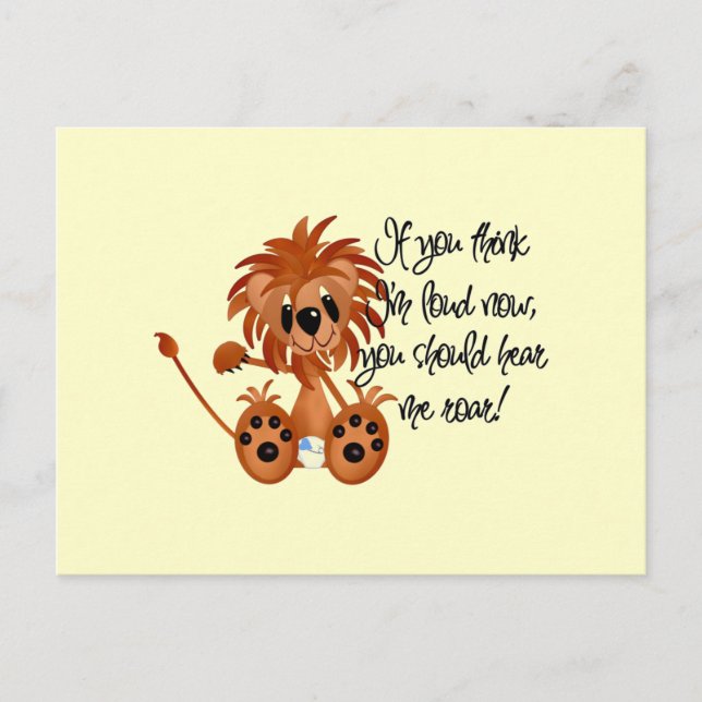 Baby Lion höre Me Roar Tshirts und Geschenke Postkarte (Vorderseite)