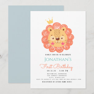 BABY LION King of the 1. Geburtstagskündigung Ankündigung