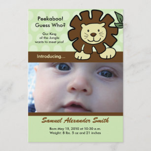 BABY LION King of the Jungle Birth Ankündigung