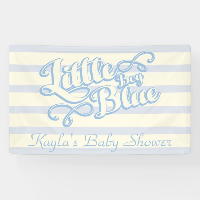 Baby, Little Boy-Blau, Babyparty-Fahne Banner (Horizontal)