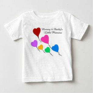 Baby Little Princess Niedlich Heart Balloons T-shirt