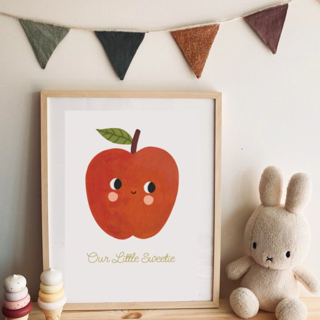 Baby Little Sweetie Niedlich Apple Nursary Poster (Von Creator hochgeladen)