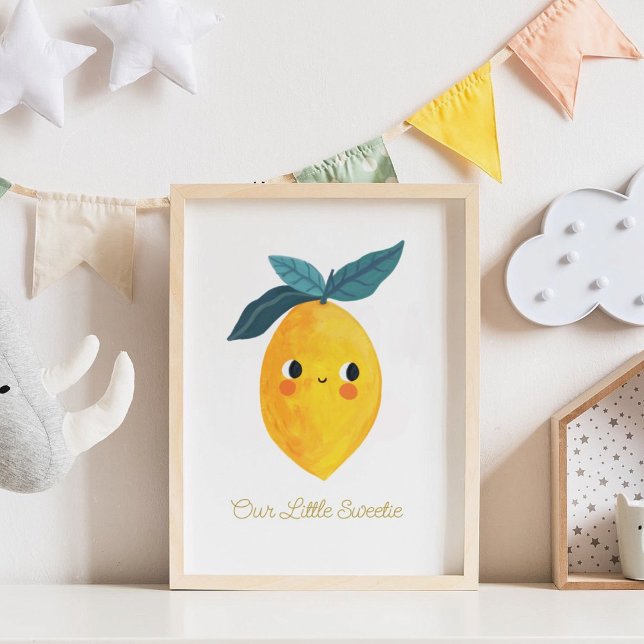 Baby Little Sweetie Niedlich Lemon Nursary Poster (Von Creator hochgeladen)