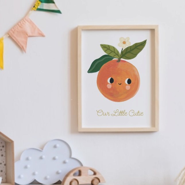 Baby Little Sweetie Niedlich Orange Nursary Poster (Von Creator hochgeladen)