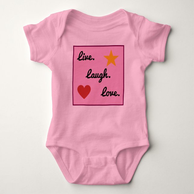 Baby Live Laugh Liebe Onsie Baby Strampler (Vorderseite)
