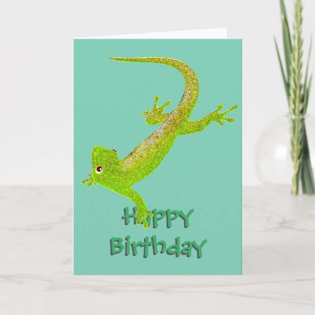 Baby Lizard Birthday Card Karte (Vorderseite)