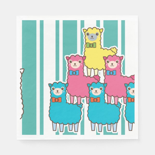 Baby Llama Serviette (Vorderseite)