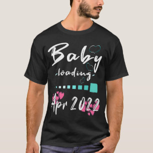 Baby Loading April 2022 erwarte ich Mutter schwang T-Shirt