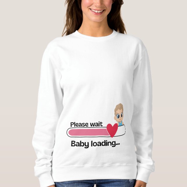 Baby Loading Pregnancy T - Shirt - Niedliche Mutte (Vorderseite)