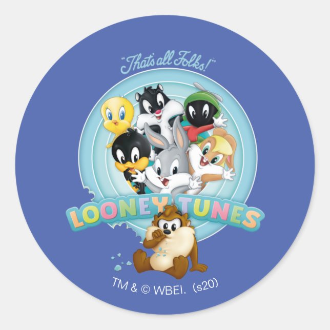Baby LOONEY TUNES™ Logo | Das sind alle Leute Runder Aufkleber (Vorderseite)