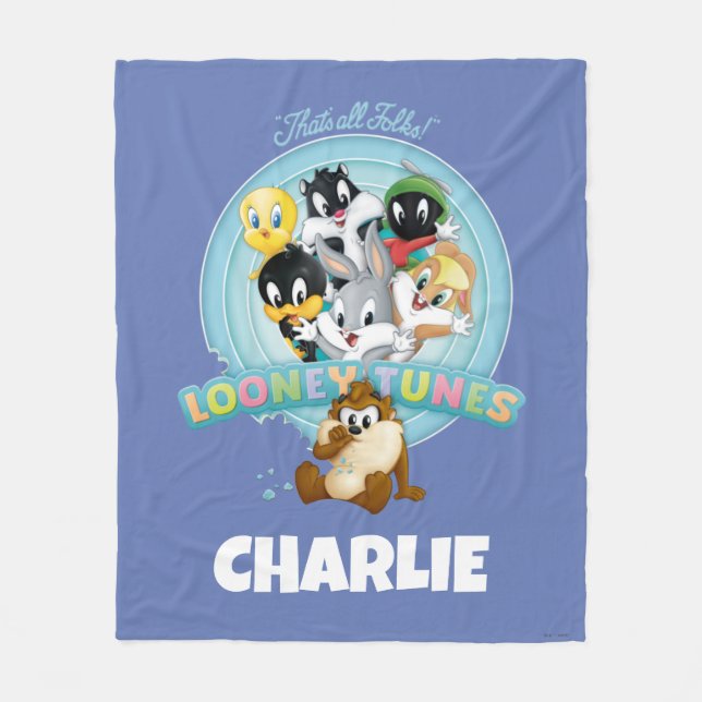Baby LOONEY TUNES™ Logo | That's All Folks Fleecedecke (Vorderseite)