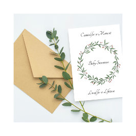 Baby Loss Carried Loved Christmas Wreath Card Feiertagskarte