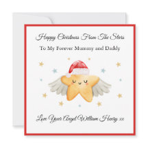 Baby Loss Mummy Daddy Angel Star Weihnachtskarte