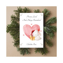 Baby Loss Remembrance Heart Rabbit Christmas Card
