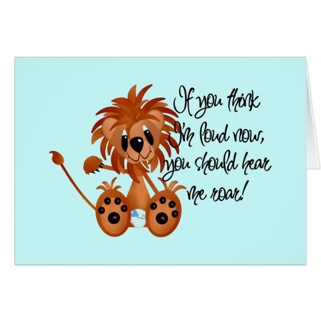 Baby-Löwe hören mich, T-Shirts und Geschenke zu (Vorderseite (Horizontal))