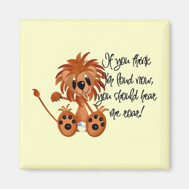 Baby-Löwe hören mich, T-Shirts und Geschenke zu br Magnet (Vorne)