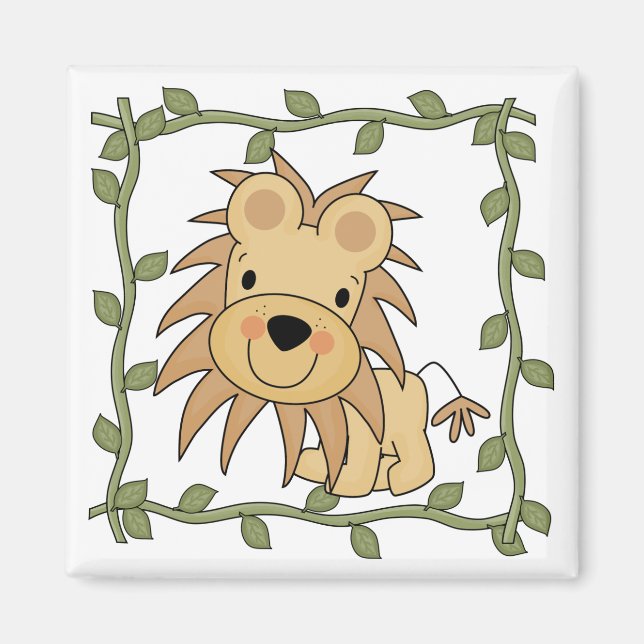 Baby-Löwe-T-Shirts und Geschenke Magnet (Vorne)