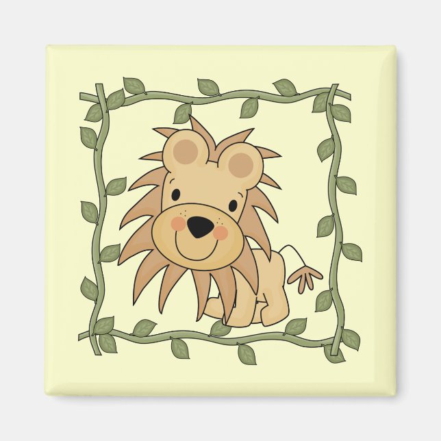 Baby-Löwe-T-Shirts und Geschenke Magnet (Vorne)