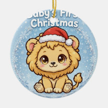 Baby-Löwe-Weihnachtsschmuck — Baby's erstes Weihna