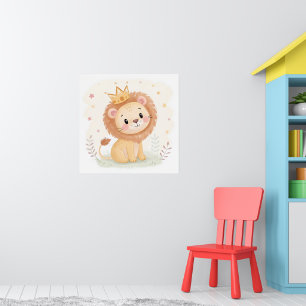 Baby Löwen-Kinderzimmer – Süße Tiermotive für das Poster