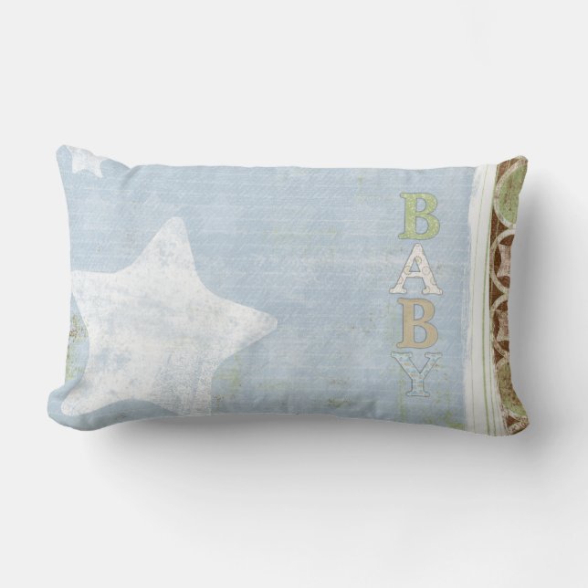 Baby Lumbar Throw Pillow Blue Lendenkissen (Vorderseite)