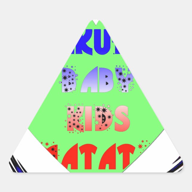 Baby Luminous Hearts Hakuna Matata Baby Kinderdesi Dreieckiger Aufkleber (Vorderseite)