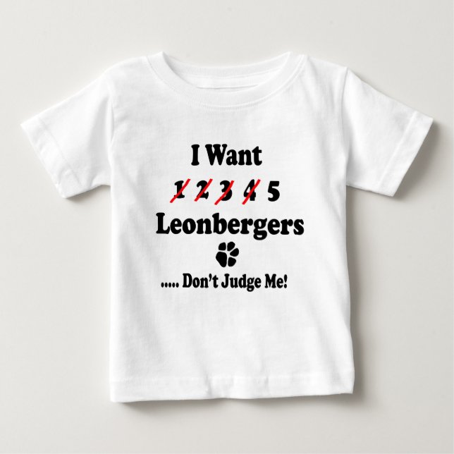 Baby lustiger Leonberger T - Shirt (Vorderseite)