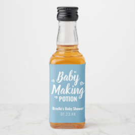 Baby Maaking Potion Funny Dusche Danke Blue Alkoholflaschenetikett