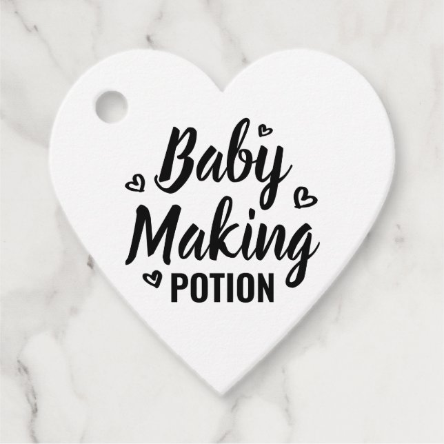 Baby Maaking Potion Schöne Dusche Vielen Dank für  Geschenkanhänger (Vorderseite)