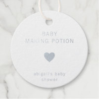 Baby Maaking Träne Moderne Silver Foil Babydusche