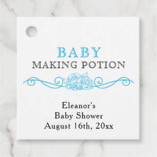 Baby Maaking Tränke Moderne Sky Blue Mini Flasche Geschenkanhänger