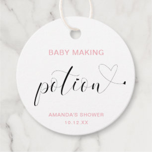 Baby Maaking Tränke Niedlich Pink Girl Baby Dusche Geschenkanhänger