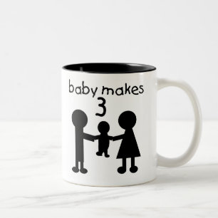 Baby macht 3 zweifarbige tasse